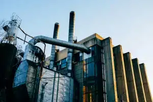 factory with blue sky
