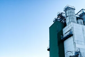 factory with blue sky