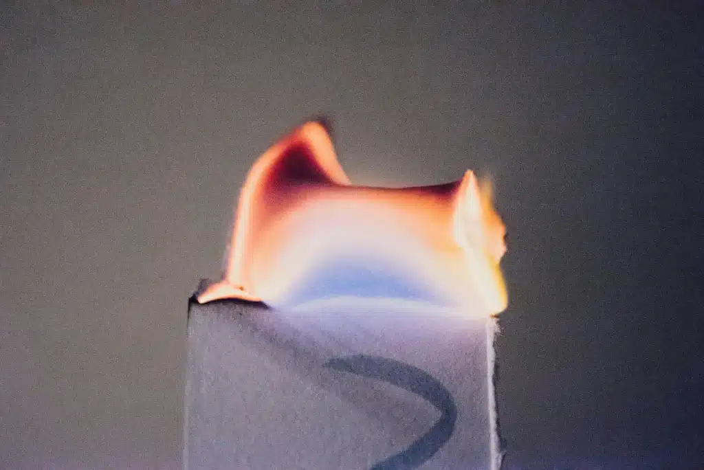 flame on material