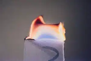 flame on material