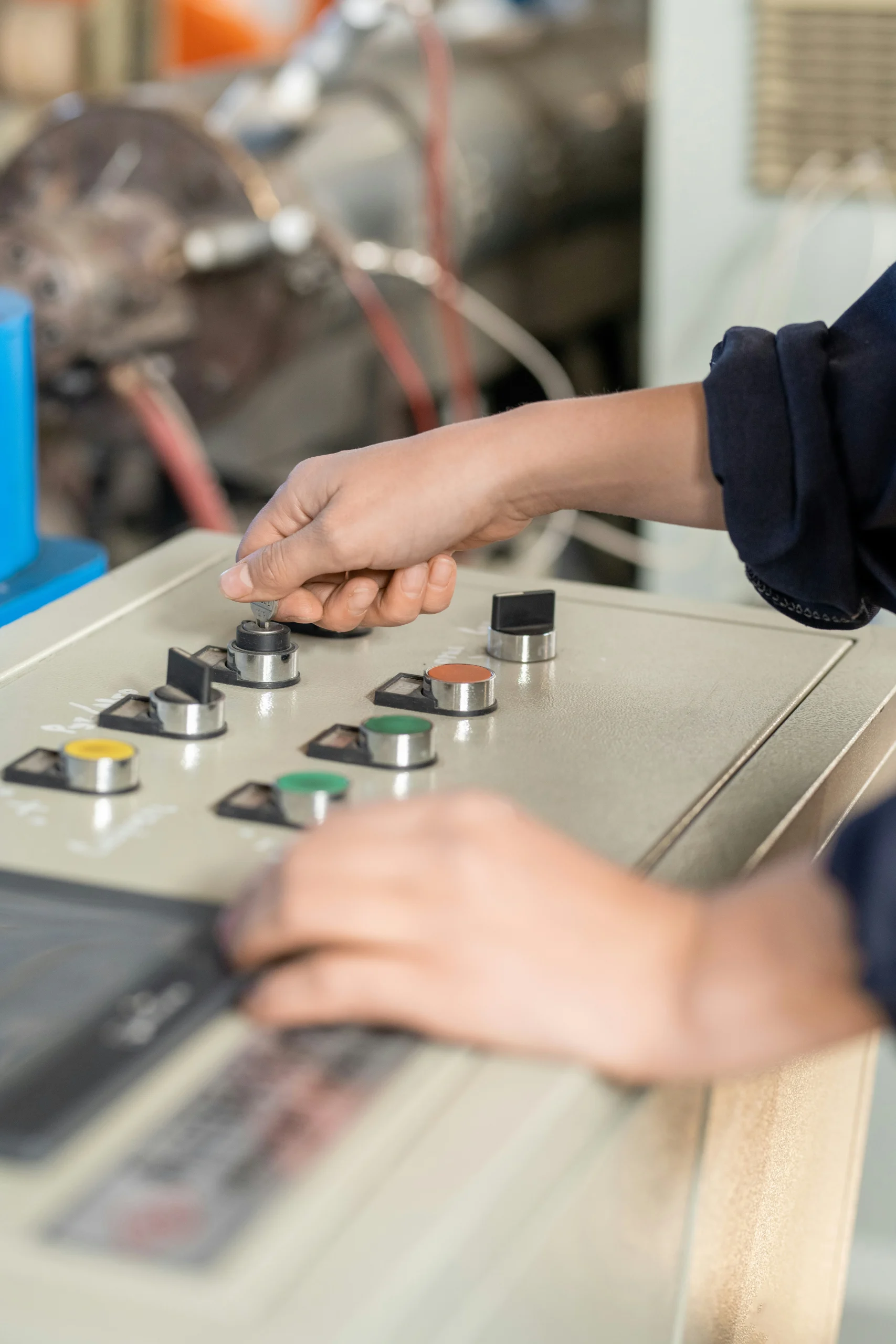 Engineer reviewing safety controls in an ATEX classified zone