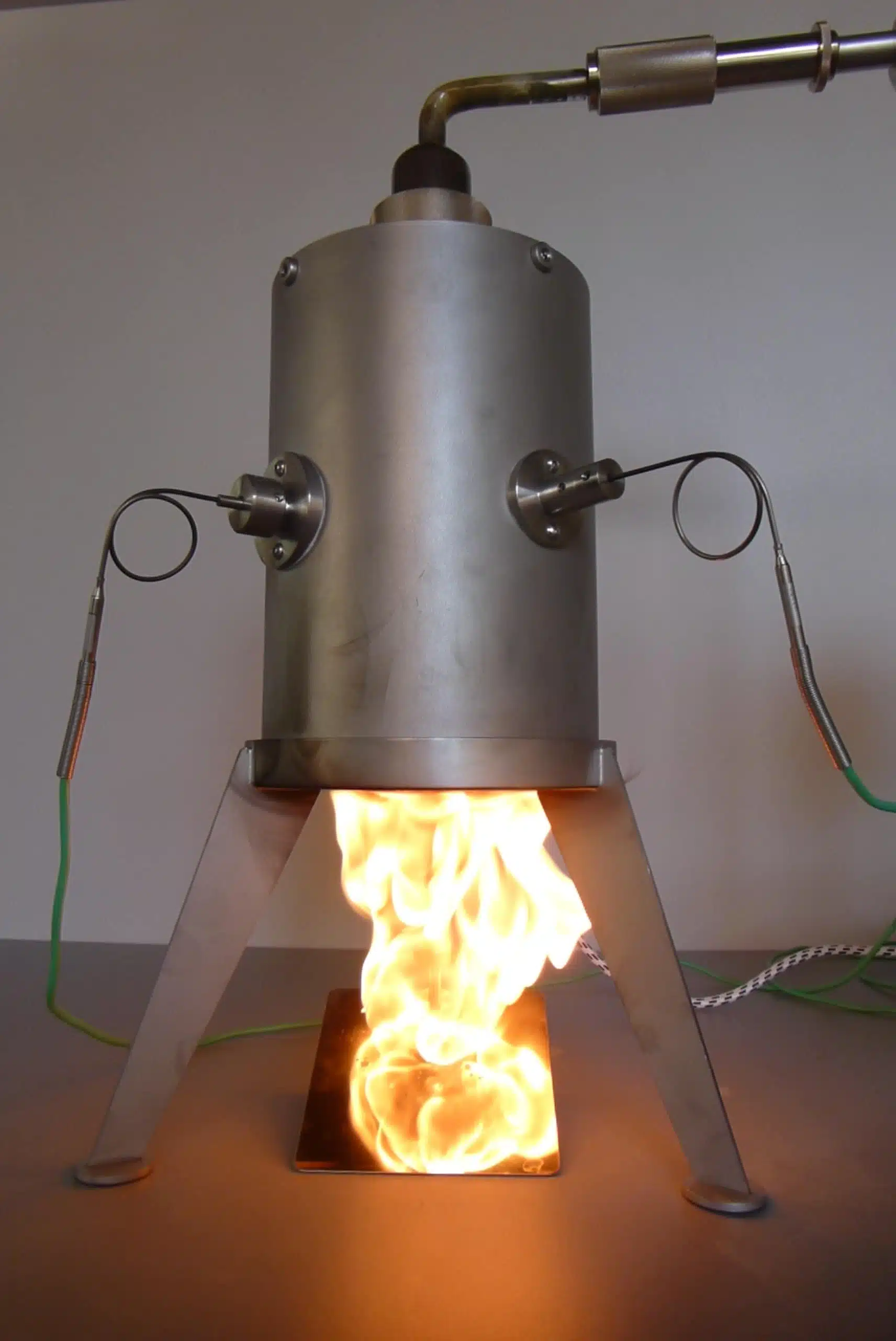 flame coming out of process safety test