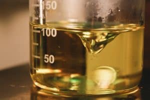 liquid in chemistry beaker