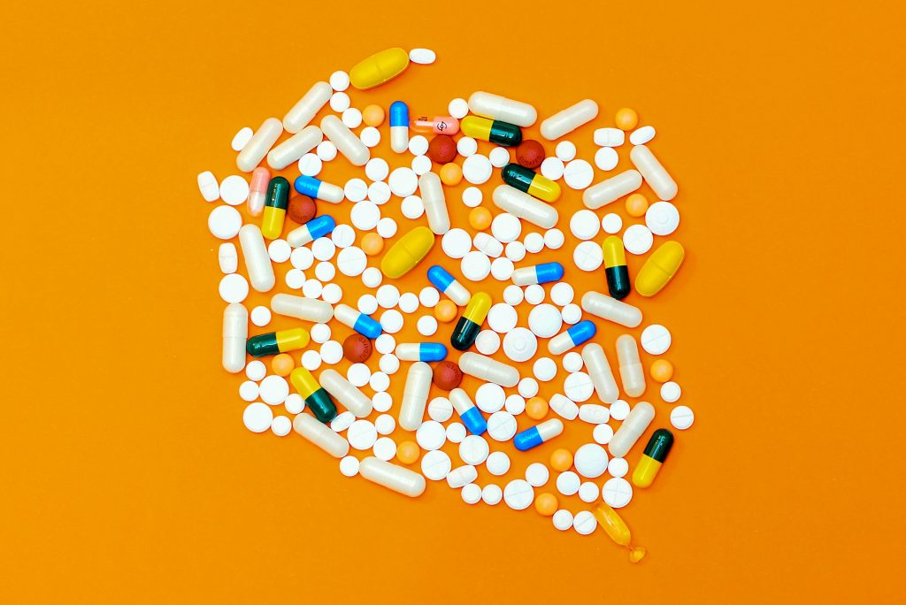 tablets on an orange background