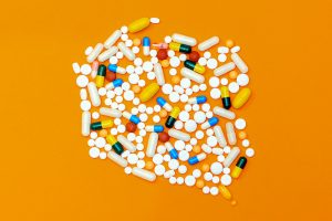 tablets on an orange background