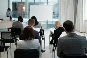 people in office