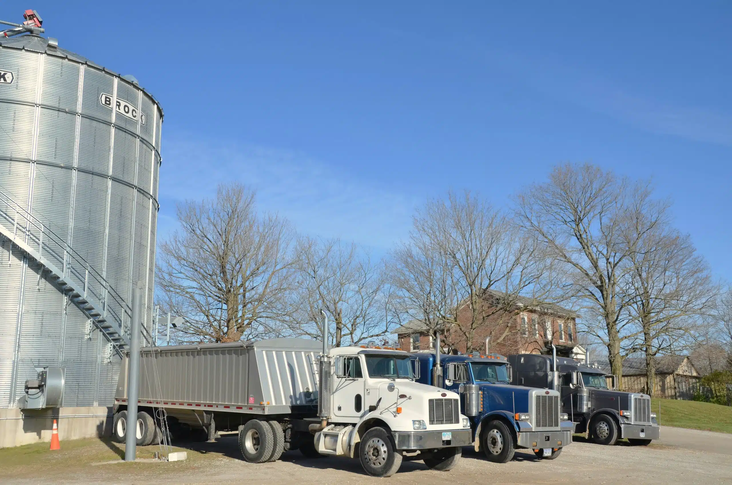 trucks and silo